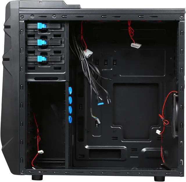 Alt view image 7 of 10 - GIGABYTE Luxo M10 GZ-ZLM10RS Red Plastic / 0.5mm Steel ATX Mid Tower Computer Case