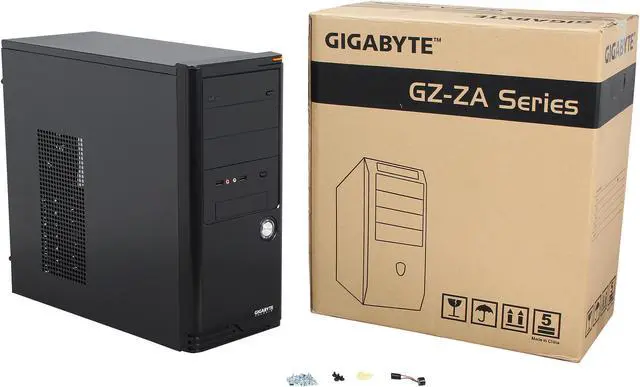 Alt view image 9 of 9 - GIGABYTE GZ-ZA1 Black ABS / 0.6mm SGCC ATX Mid Tower Computer Case