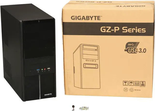 Alt view image 9 of 9 - GIGABYTE GZ-PD Plus Black ABS / SECC Computer Case