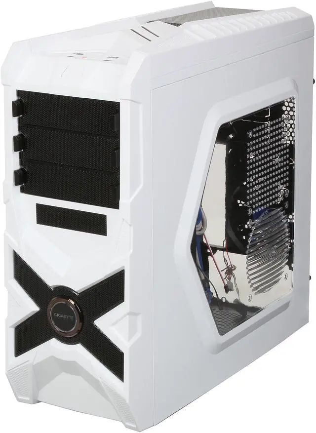Alt view image 3 of 10 - GIGABYTE Luxo M30  White GZ-ZLM3CO White ABS / Mesh ATX Mid Tower Computer Case