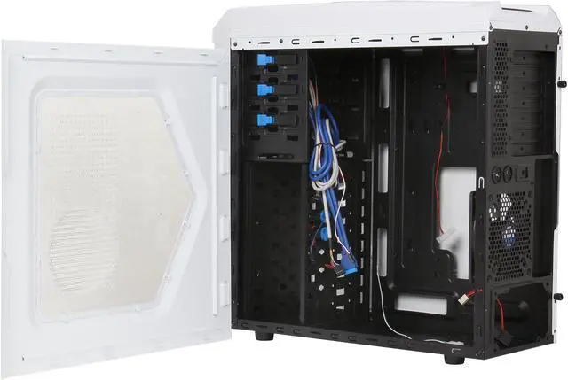 Alt view image 5 of 10 - GIGABYTE Luxo M30  White GZ-ZLM3CO White ABS / Mesh ATX Mid Tower Computer Case