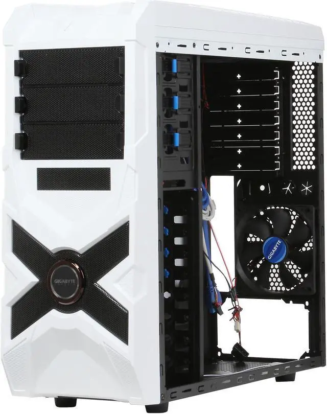 Alt view image 7 of 10 - GIGABYTE Luxo M30  White GZ-ZLM3CO White ABS / Mesh ATX Mid Tower Computer Case