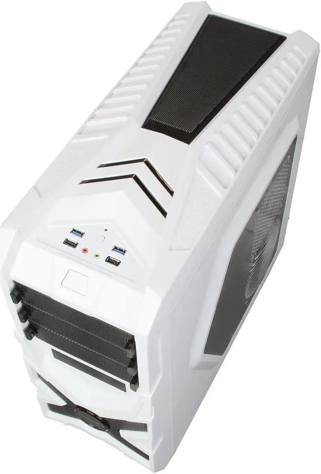 Alt view image 8 of 10 - GIGABYTE Luxo M30  White GZ-ZLM3CO White ABS / Mesh ATX Mid Tower Computer Case