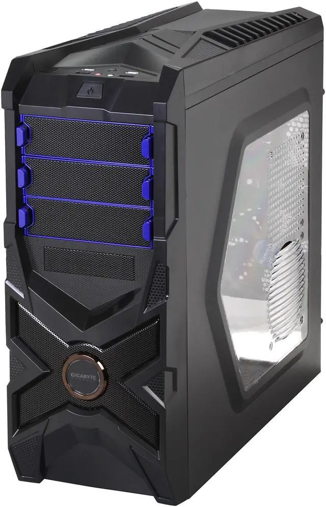 Alt view image 3 of 10 - GIGABYTE Luxo M30  Black GZ-ZLM3BO Black ABS / Mesh ATX Mid Tower Computer Case