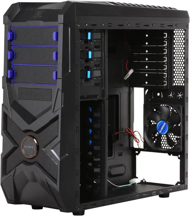 Alt view image 7 of 10 - GIGABYTE Luxo M30  Black GZ-ZLM3BO Black ABS / Mesh ATX Mid Tower Computer Case
