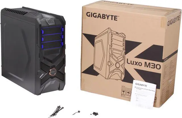 Alt view image 10 of 10 - GIGABYTE Luxo M30  Black GZ-ZLM3BO Black ABS / Mesh ATX Mid Tower Computer Case