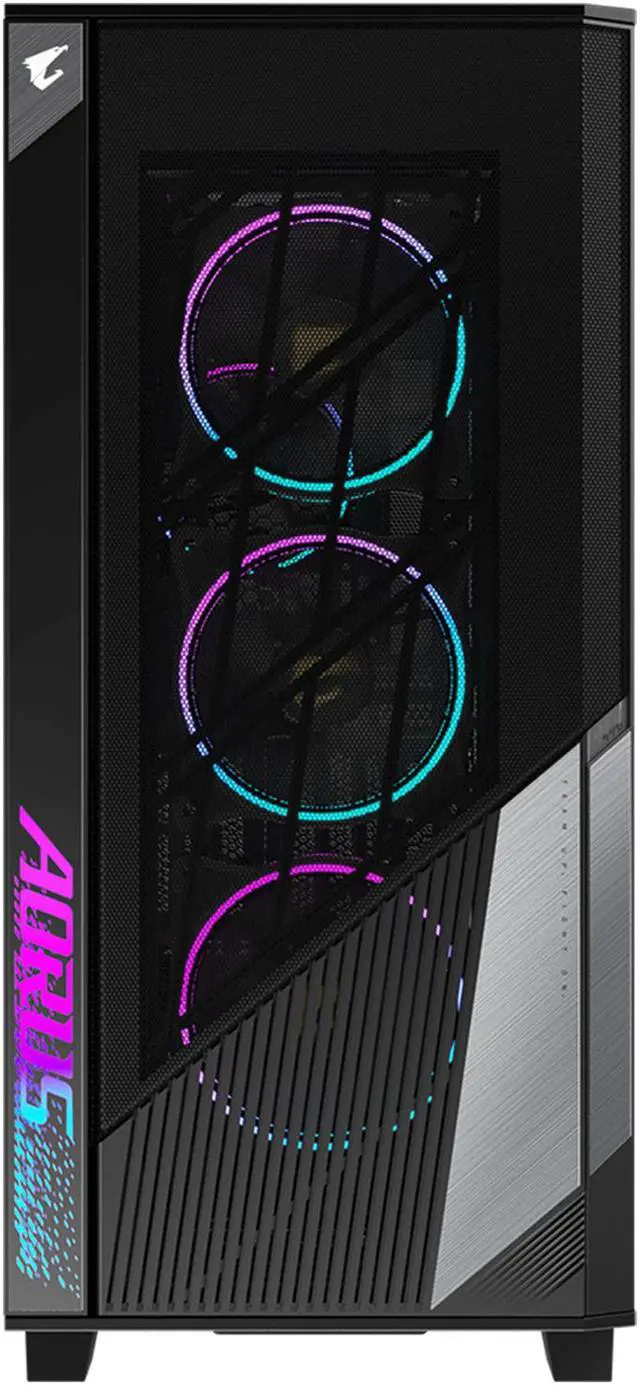 Alt view image 4 of 13 - GIGABYTE AORUS C500 GLASS - Black Mid Tower PC Gaming Case, Tempered Glass, USB Type-C, 4x ARBG Fans Included (GB-AC500G ST)