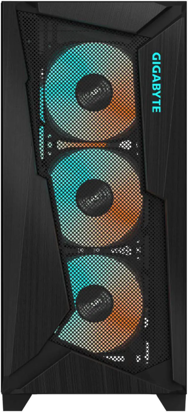 Alt view image 2 of 9 - GIGABYTE C301 GLASS - Black Mid Tower PC Gaming Case, Tempered Glass, USB Type-C, 4x ARBG Fans Included (GB-C301G)