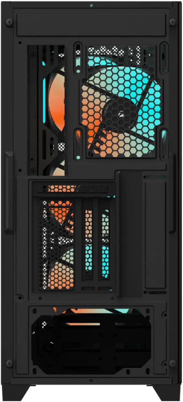 Alt view image 5 of 9 - GIGABYTE C301 GLASS - Black Mid Tower PC Gaming Case, Tempered Glass, USB Type-C, 4x ARBG Fans Included (GB-C301G)