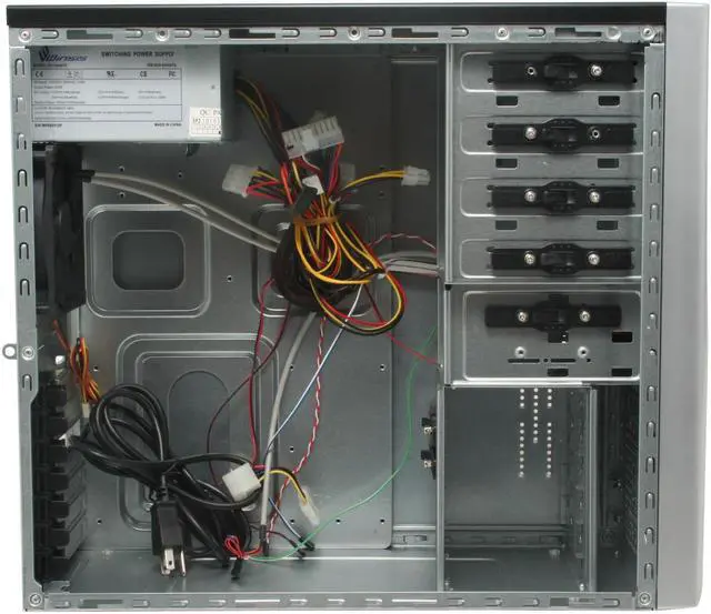Alt view image 6 of 10 - Winsis WG-04 Black SGCC/ ABS ATX Mid Tower Computer Case 400W Power Supply - OEM