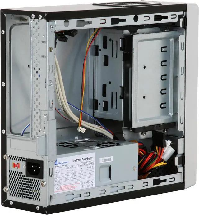 Alt view image 7 of 14 - Winsis Wi-01 Black SGCC / ABS Mini-ITX Tower Computer Case 200W Power Supply
