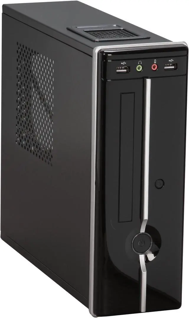 Alt view image 3 of 16 - Winsis Wi-02 Black SGCC / ABS Mini-ITX Tower Computer Case 200W Power Supply