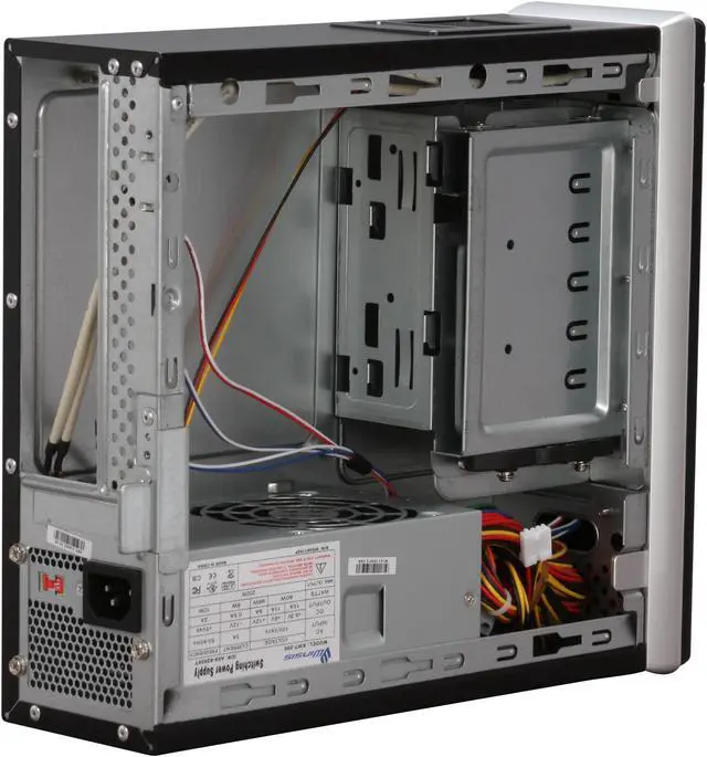 Alt view image 7 of 16 - Winsis Wi-02 Black SGCC / ABS Mini-ITX Tower Computer Case 200W Power Supply