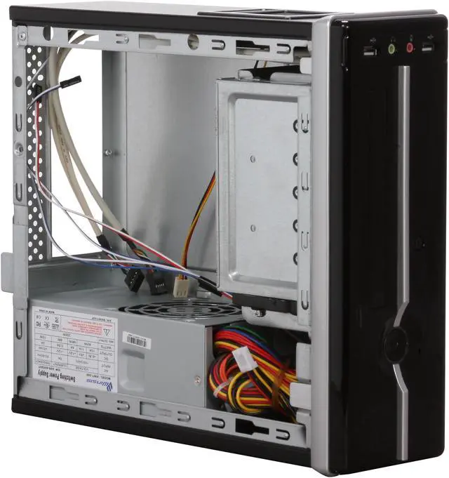 Alt view image 10 of 16 - Winsis Wi-02 Black SGCC / ABS Mini-ITX Tower Computer Case 200W Power Supply