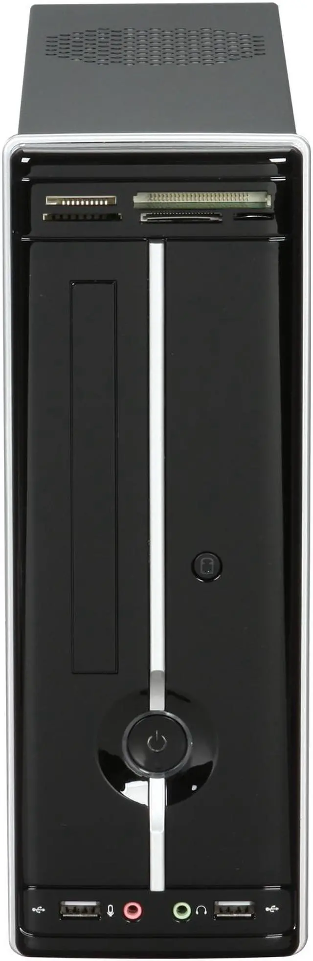 Alt view image 2 of 9 - Winsis Wi-02C SGCC/ABS Mini-ITX Tower Computer Case w/Card Reader 200W Power Supply