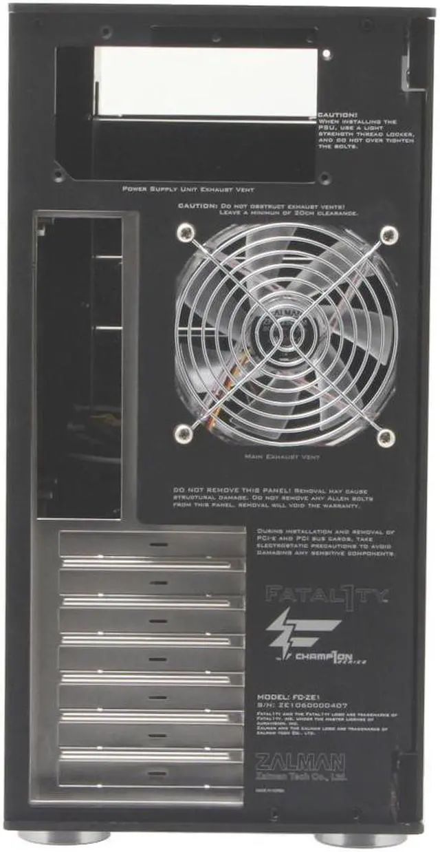 Alt view image 9 of 10 - ZALMAN FC - ZE1 Black Pure aluminum ATX Mid Tower Computer Case