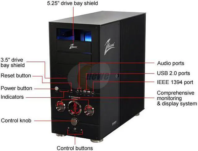 Alt view image 3 of 10 - ZALMAN EXTREME HYBRID LQ1000 Black Aluminum Alloy ATX Mid Tower Computer Case