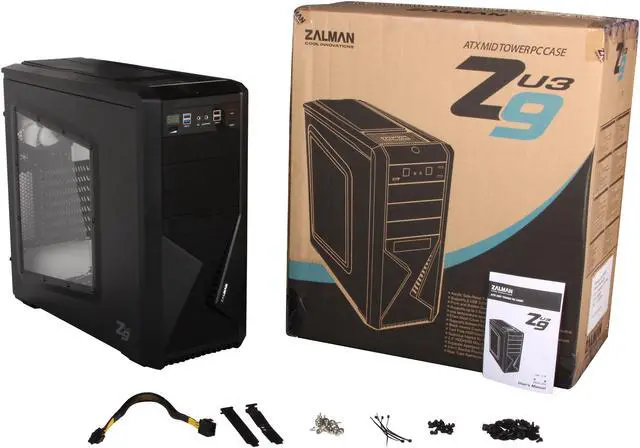 Alt view image 9 of 9 - ZALMAN ZM-Z9 U3 Black Steel / Plastic ATX Mid Tower Computer Case