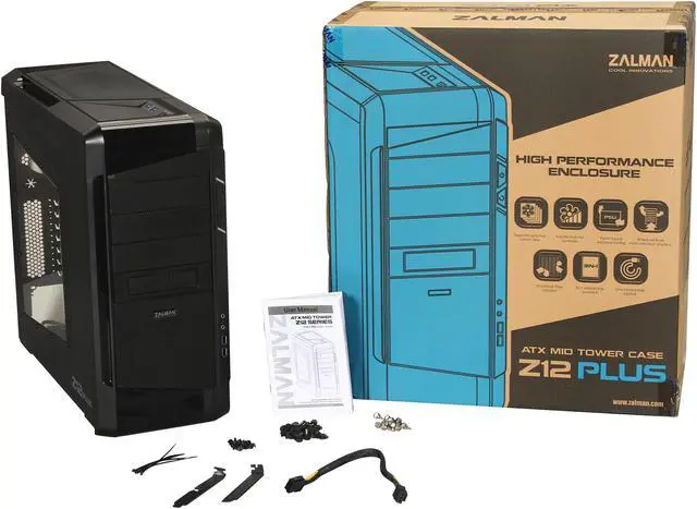 Alt view image 10 of 10 - ZALMAN Z12 Plus Black Steel / Plastic ATX Mid Tower Computer Case