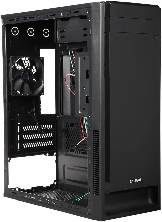 Alt view image 7 of 10 - ZALMAN T2 Plus Black ATX Mini Tower Computer Case  Compatible with Standard ATX / ATX 12V Power Supply