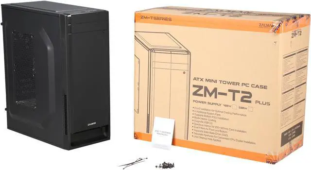 Alt view image 10 of 10 - ZALMAN T2 Plus Black ATX Mini Tower Computer Case  Compatible with Standard ATX / ATX 12V Power Supply