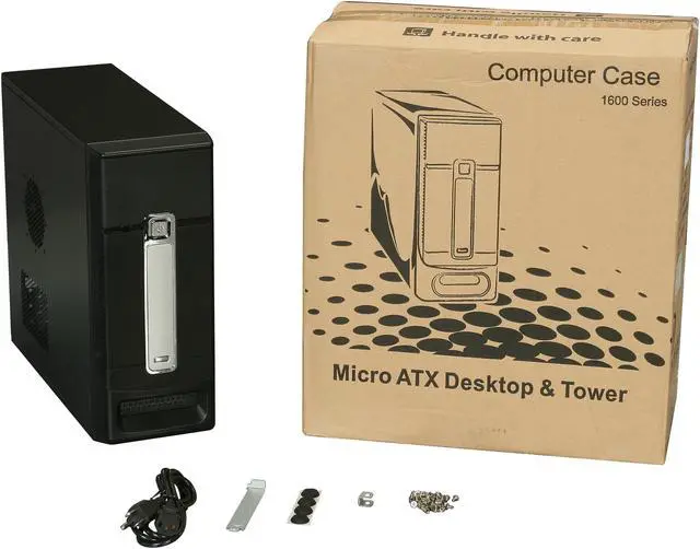 Alt view image 9 of 9 - TOPOWER TP-1687BB-300 Black SECC 0.8mm Micro ATX Desktop Computer Case 300W SFX Power Supply