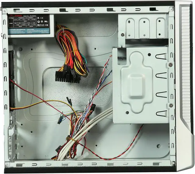Alt view image 6 of 9 - TOPOWER TP-1687BS-300 Black / Silver SECC 0.8mm Micro ATX Desktop Computer Case 300W SFX Power Supply