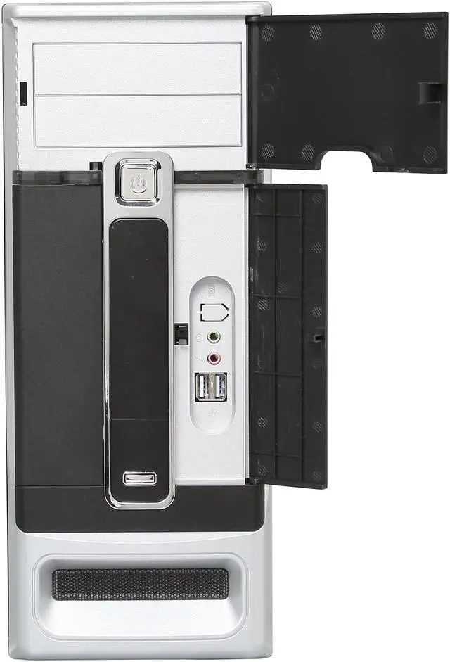 Alt view image 2 of 9 - TOPOWER TP-1687BS-400 Black / Silver SECC 0.8mm Micro ATX Desktop Computer Case 400W SFX Power Supply