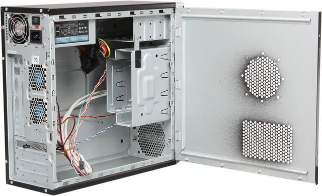 Alt view image 5 of 9 - TOPOWER TP-1687BS-400 Black / Silver SECC 0.8mm Micro ATX Desktop Computer Case 400W SFX Power Supply