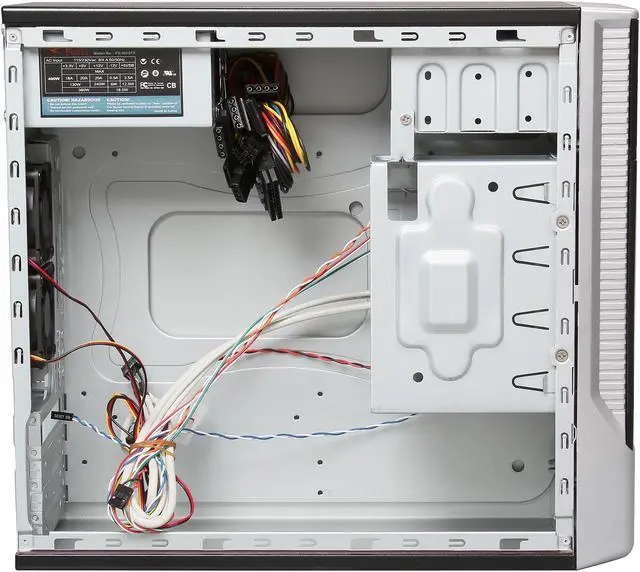 Alt view image 6 of 9 - TOPOWER TP-1687BS-400 Black / Silver SECC 0.8mm Micro ATX Desktop Computer Case 400W SFX Power Supply