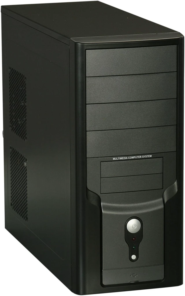 Main image of TOPOWER TP-4107BB-400 Black SGCC 0.4mm ATX Mid Tower Computer Case 400W Power Supply