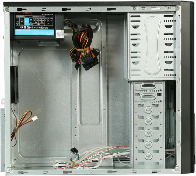 Alt view image 6 of 9 - TOPOWER TP-4107BB-400 Black SGCC 0.4mm ATX Mid Tower Computer Case 400W Power Supply