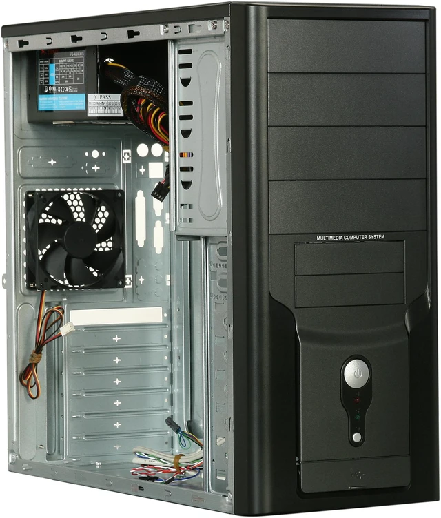Alt view image 7 of 9 - TOPOWER TP-4107BB-400 Black SGCC 0.4mm ATX Mid Tower Computer Case 400W Power Supply