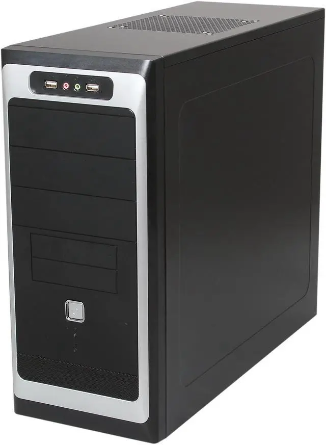 Alt view image 3 of 9 - TOPOWER TP-6208BB Black SGCC Metal ATX Mid Tower Computer Case