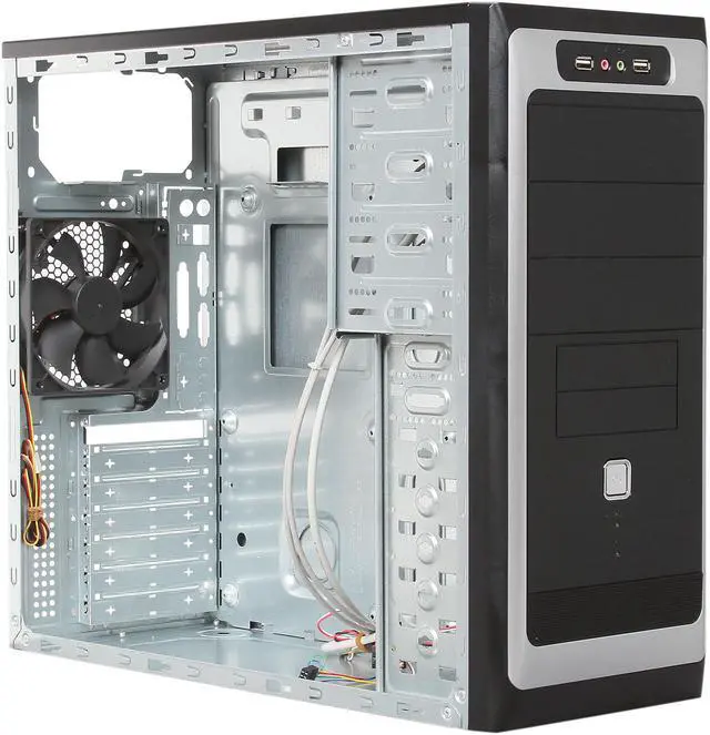 Alt view image 7 of 9 - TOPOWER TP-6208BB Black SGCC Metal ATX Mid Tower Computer Case