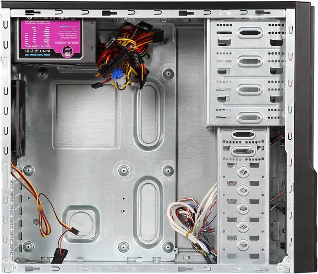 Alt view image 6 of 9 - TOPOWER TP-6205BB-500 Black SGCC 0.5mm ATX Mid Tower Computer Case 500W Power Supply