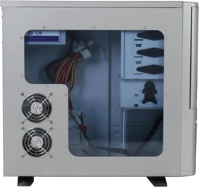Alt view image 5 of 12 - TRICOD 9003 Black / Silver SECC Steel ATX Mid Tower Computer Case 500W Power Supply