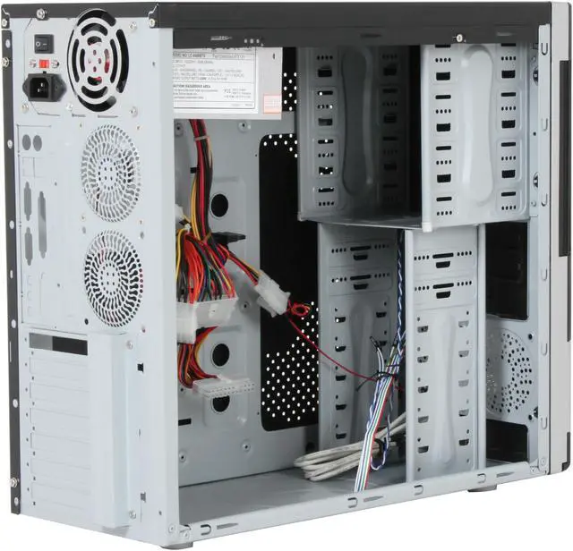 Alt view image 7 of 12 - TRICOD 8068 Black Steel ATX Mid Tower Computer Case 450W Power Supply