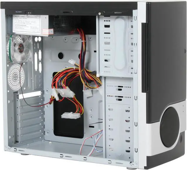 Alt view image 9 of 12 - TRICOD 8068 Black Steel ATX Mid Tower Computer Case 450W Power Supply