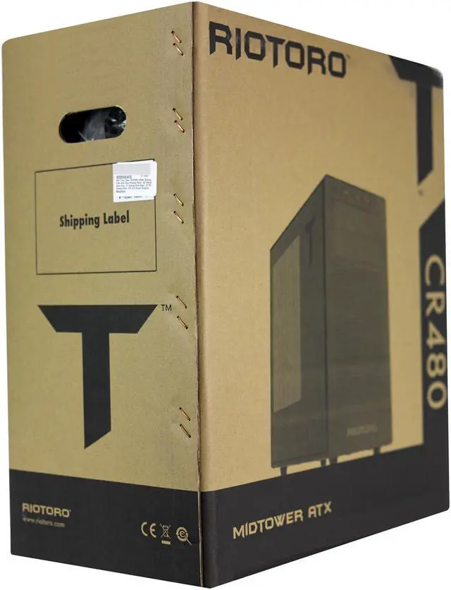 Alt view image 19 of 19 - Riotoro CR480 SPCC Cold Roll Steel ATX Mid Tower Computer Case