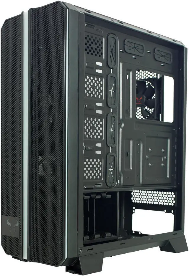 Alt view image 2 of 16 - Riotoro CR1288TG Black Steel / Plastic / Tempered Glass ATX Full Tower Prism Case with RGB, Tempered Glass Window