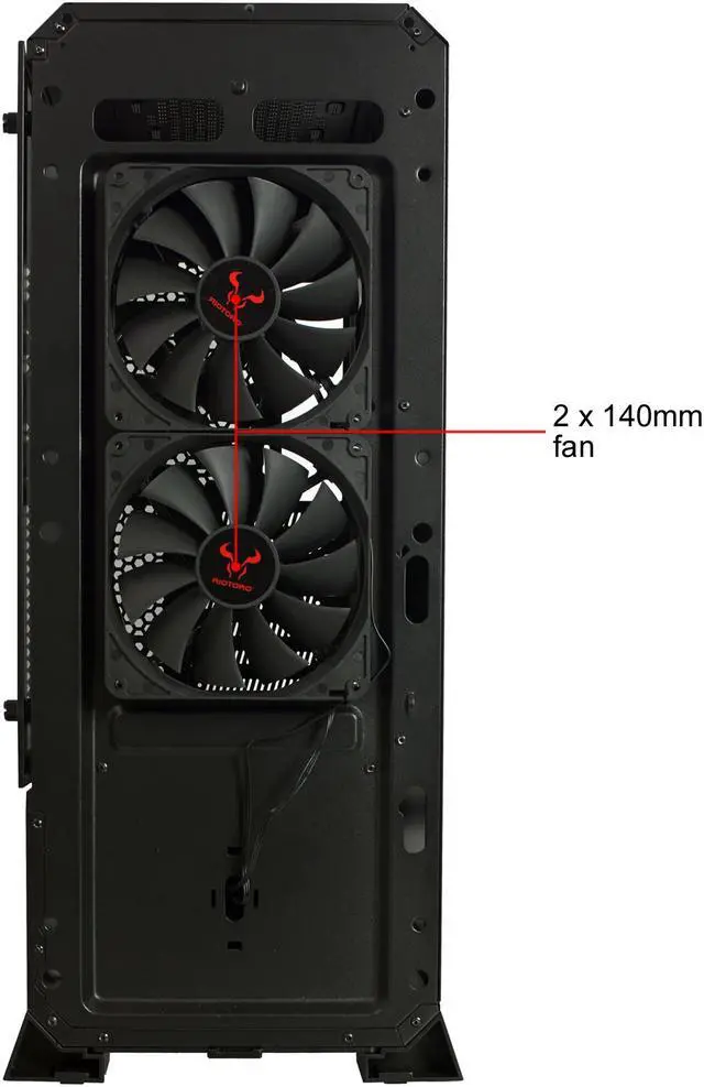 Alt view image 14 of 16 - Riotoro CR1288TG Black Steel / Plastic / Tempered Glass ATX Full Tower Prism Case with RGB, Tempered Glass Window