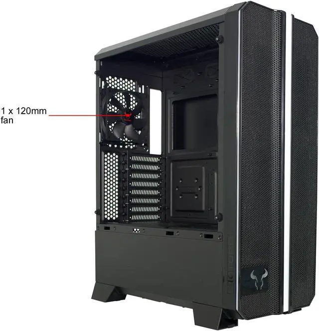 Alt view image 15 of 16 - Riotoro CR1288TG Black Steel / Plastic / Tempered Glass ATX Full Tower Prism Case with RGB, Tempered Glass Window