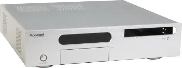 Alt view image 3 of 13 - Moneual Silver Aluminum MONCASO 301 P Micro ATX Media Center / HTPC Case