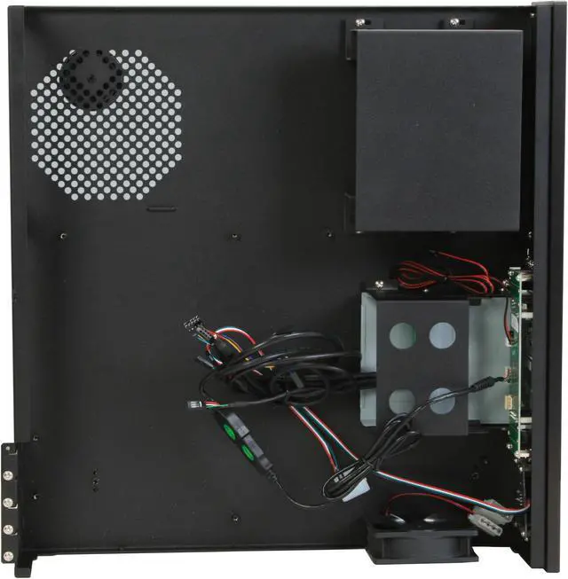 Alt view image 9 of 13 - Moneual Black Aluminum MONCASO 301 B Micro ATX Media Center / HTPC Case