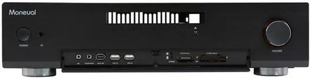 Alt view image 2 of 7 - Moneual Black Aluminum MonCaso 312B Micro ATX Media Center / HTPC Case