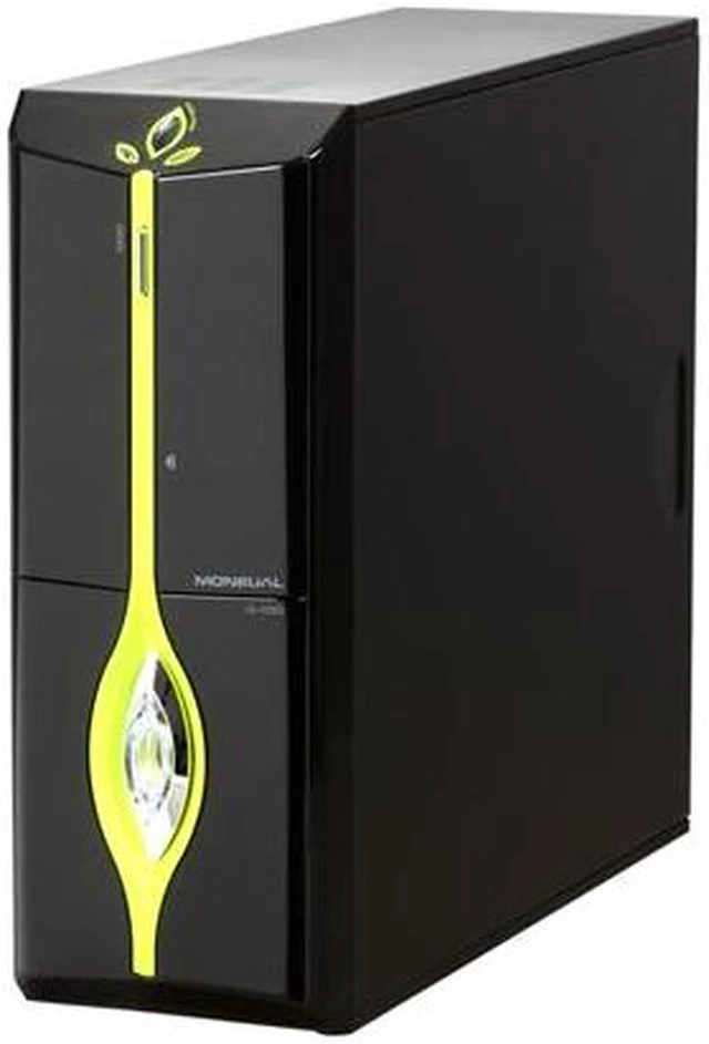 Alt view image 3 of 5 - Moneual MonCaso SONAMU G100 Black SCCC 0.8mm Micro ATX Case (GREEN PC) Computer Case 300W Micro ATX Power Supply Power Supply