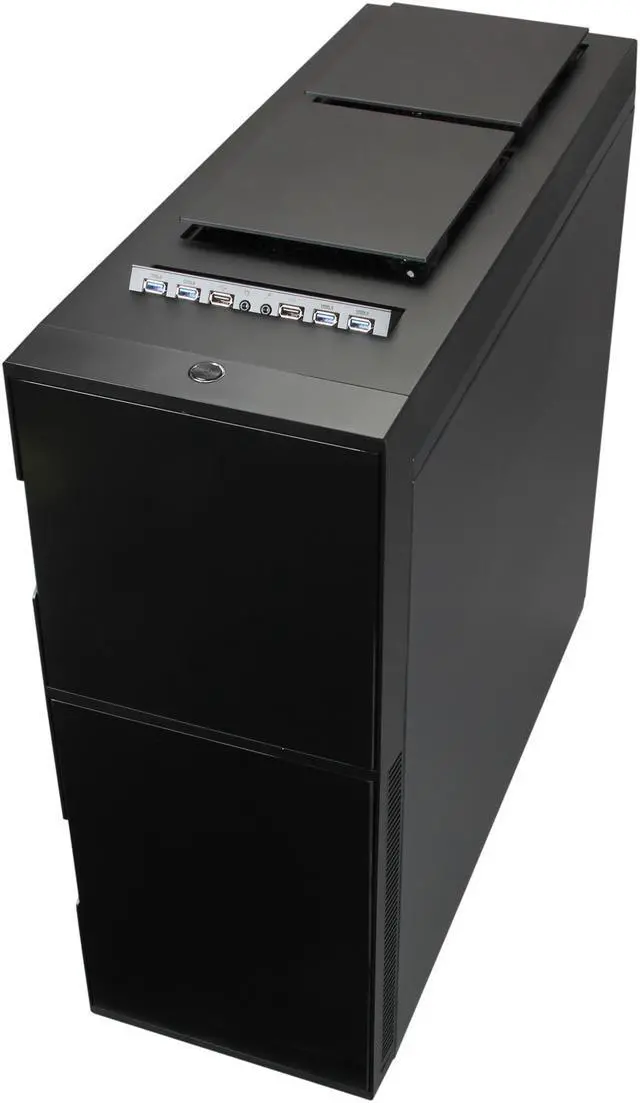 Alt view image 7 of 8 - Nanoxia Deep Silence NXDS6B Black Steel ATX Super Tower Computer Case