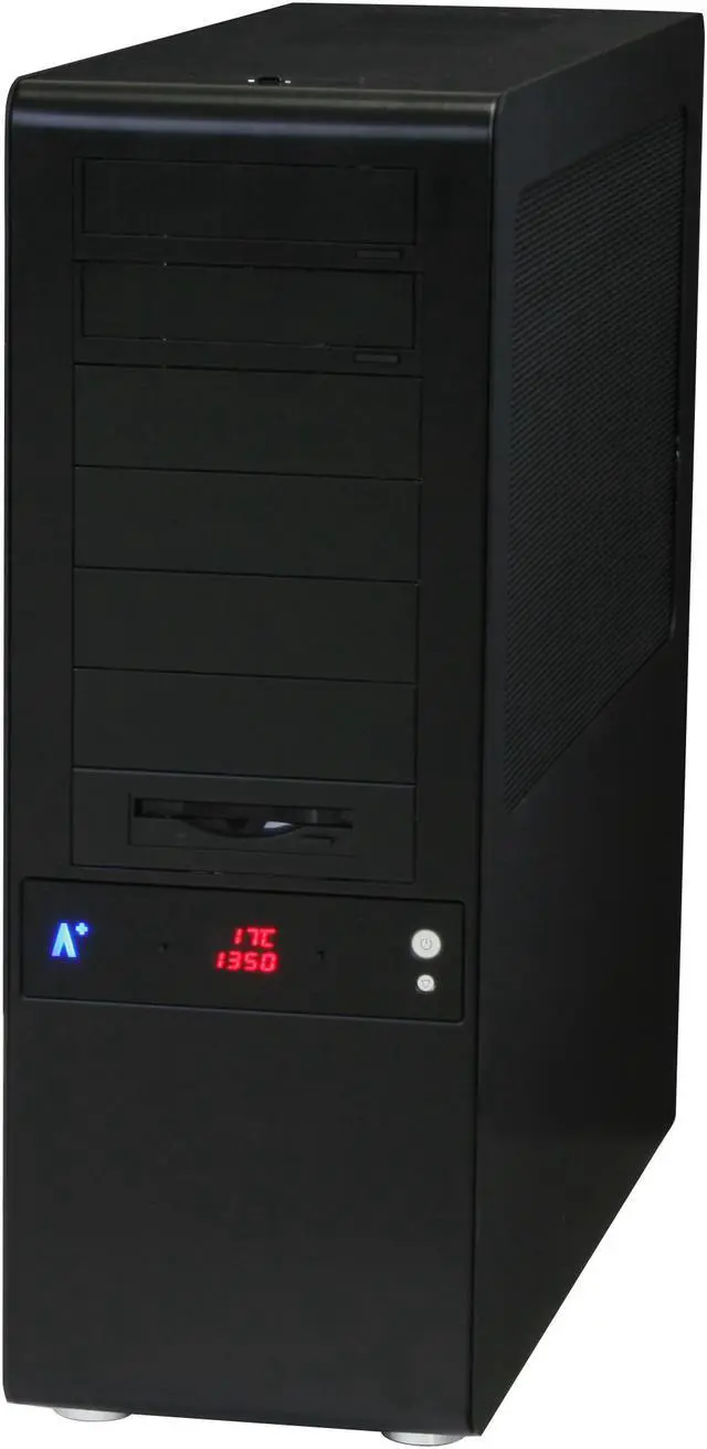 Alt view image 3 of 12 - Tagan Aplus CS-Black Pearl Black Aluminum ATX Full Tower Computer Case