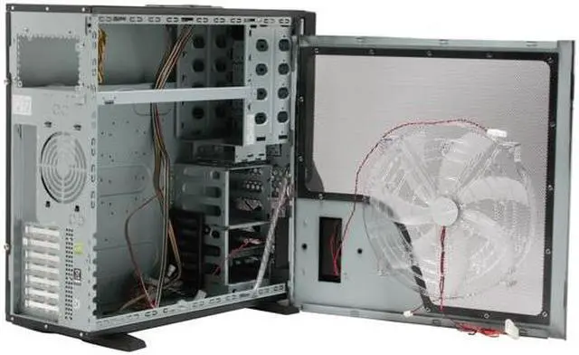 Alt view image 9 of 15 - Tagan Aplus CS-EL Diablo Black 0.8mm SECC ATX Full Tower Computer Case
